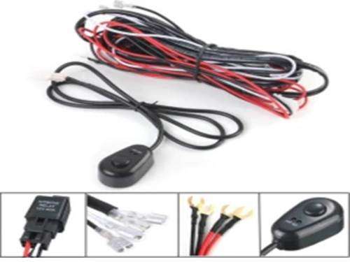 Universal Wiring Harness Fog LED Light Bar ON/OFF Switch Relay Fuse Cable 12V24V