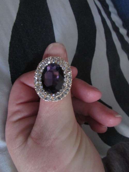 IMPORTED  DESIGNER OVAL GOLD RING WITH HUGE AUSTRALIAN STONE 6,7,8,9&16,17,18,19(Free import costs