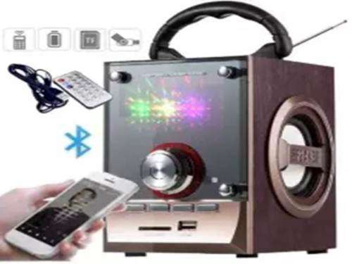 Bluetooth Multimedia Sub-woofer Speaker With USB / SD / AUX / FM Radio - LED Shining Glass Display