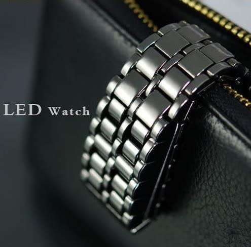 LED Carbonized Steel Face Watch