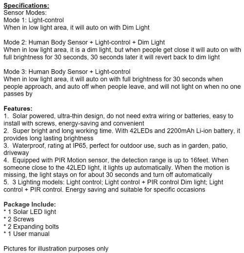 20W LED Motion Sensor Street Light