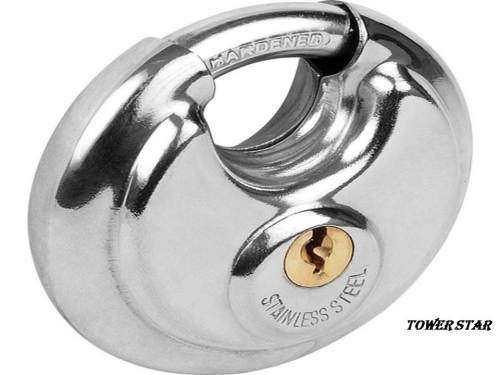 70mm DISC PADLOCK HARDENED STAINLES/STEEL ARMOUR OUTERSHELL