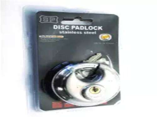 70mm DISC PADLOCK HARDENED STAINLES/STEEL ARMOUR OUTERSHELL