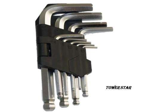 QTOOLS 9PIECE L TYPE BALL END HEX KEY SET