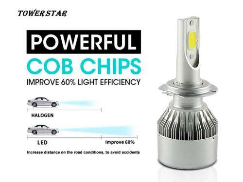 CAR LED H4 & H7 UPGRADE KIT 7600LM XENON WHITE 108w /set