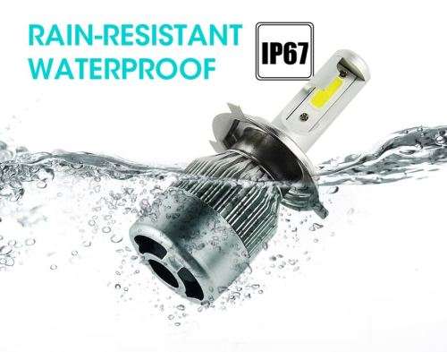 1 Pair 108w LED H4 or H7 Upgrade Kits for Car - 7600LM Xenon White