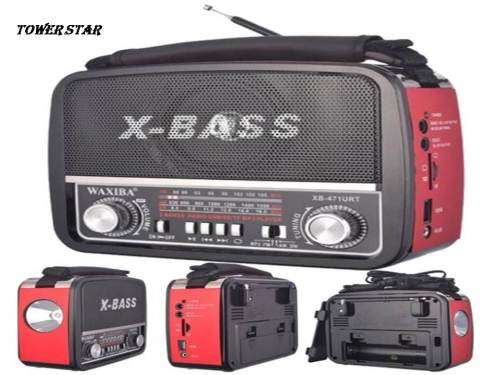 X  BASS RADIO WITH RECHARGEABLE BATTERY AM/FM/SW BAND WORLD RADIO WITH BUILD IN TORCH
