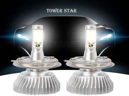 SET OF 2 CAR LED H4 & H7 UPGRADE KIT  XENON WHITE