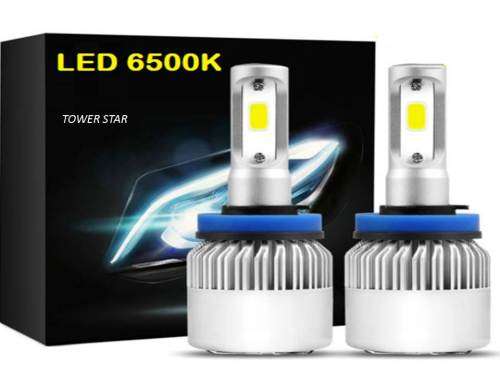 SET OF 2 CAR LED H4 & H7 UPGRADE KIT  XENON WHITE