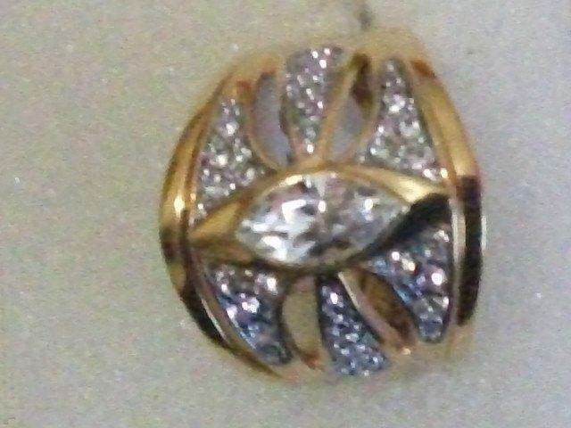 GOLD FUSION DESIGNER 3 PIECE RING WITH LOTS OF SIM DIAMANTE ADDED SIZE 9