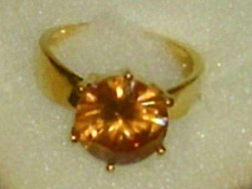 DESIGNERS ELECTROPLATED GOLD RING WITH STUNNING SIMULATED GEMSTONE SIZE 7 8,9,10,11(special shipping