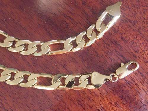 POPULAR 600X 6.5mm LONG  FIGARO GOLD FUSION NECKLACE CHAIN (VALUE R1999.00 Free import costs)