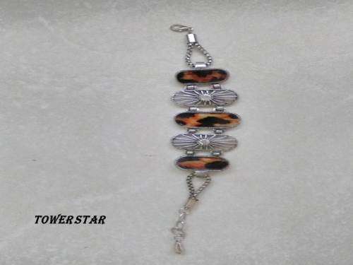 Tibetan silver Bracelet WITH STUNNING cz diamonds and GEMSTONES