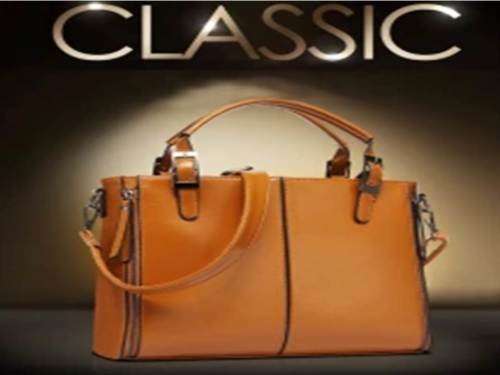 LARGE PU LEATHER SHOULDER AND HANDBAG