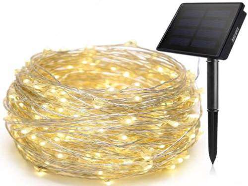 SOLAR STRING LIGHTS 33 FT X 100 LED WATERPROOF
