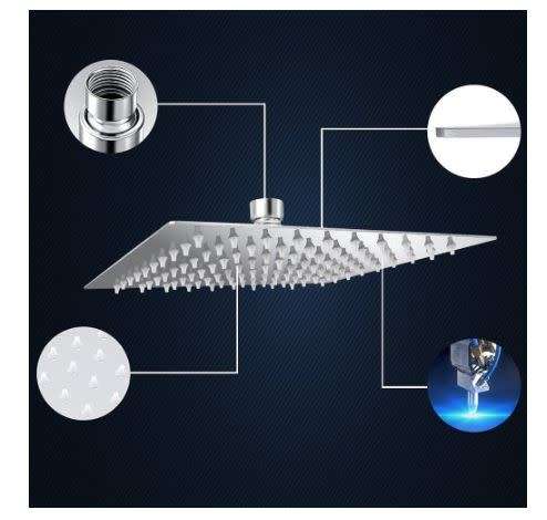 12" Lifestyle Rainfall Shower Head