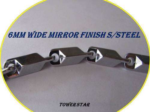 6mm SOLID MIRROR FINISH STAINLESS/ STEEL NECKLACE (VALUE R699)