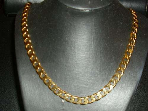 HIGH CLASS 6MM WIDE!!!!!!!!!  GOLD FUSION NECKLACE(IMPORTED)