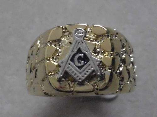 NEW ARRIVALS!!!INTERNATIONAL IMPORT GOLD PLATED FREEMASON RING 13