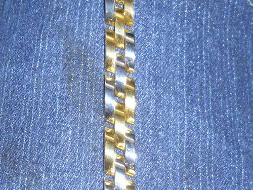 10MM WIDE!!!!!!!!! INTERNATIONAL IMPORTED 2TONE GOLD FUSION BRACELET