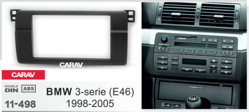 BMW E46 DOUBLE DIN 98-05 TRIMPLAT