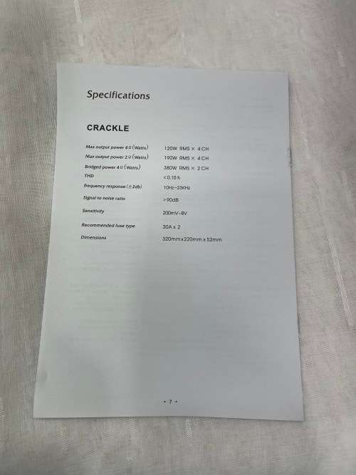 XTC CRACKLE 4CHANNEL 12000W AMPLIFIER