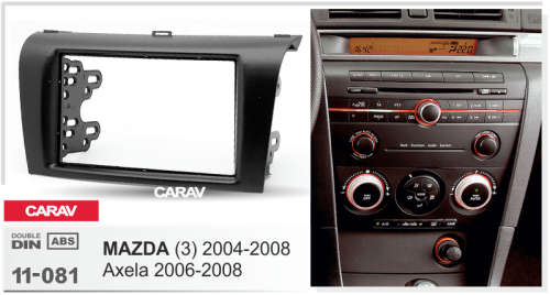 MAZDA 3 DOUBLE DIN FASCIA TRIMPLATE 2004+2008