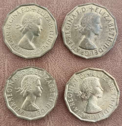 Great Britton: Three Pence | 1953, 1954, 1963, 1967. One bid for all.