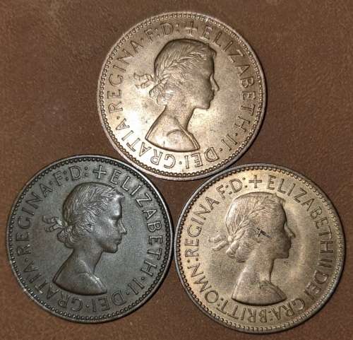 Great Britain: 3 x Half Penny, 1953, 1955 and 1967 - One bid for all 3
