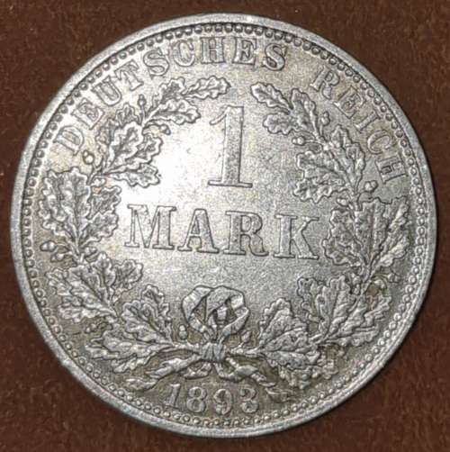 ***$$$SILVER COIN!!!*** Germany: 1 Mark 1893 | **LOW MINTAGE!!!** | ***XF to AU CONDITION!!!***