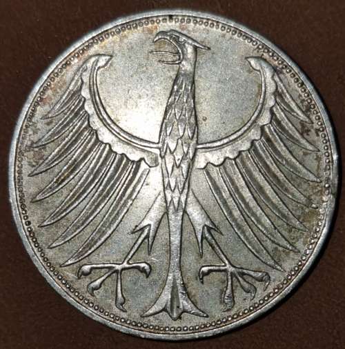 ***$$$SILVER COIN!!!*** Germany: 5 Mark 1969