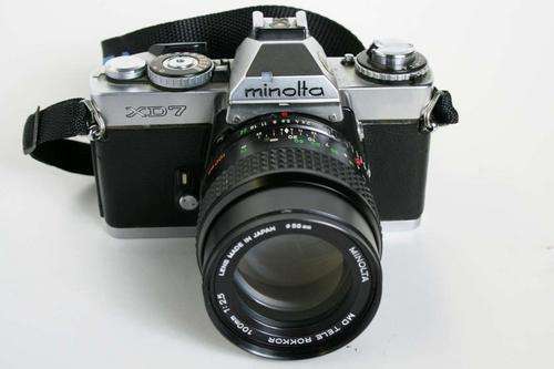 Minolta XD7 + 50mm lens + extra Rokkor 100mm lens + Extension Tubes
