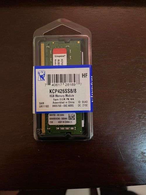 Memory 8GB Ddr4 Kingston 2666mhz KCP426SS8/8 - Brand new