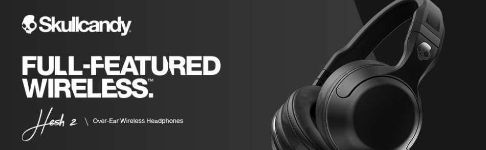 Skullcandy Hesh 2 Bluetooth Wireless Over-Ear Headphones with Microphone