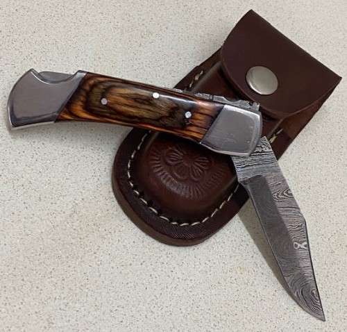 Damascus Knife - Folding