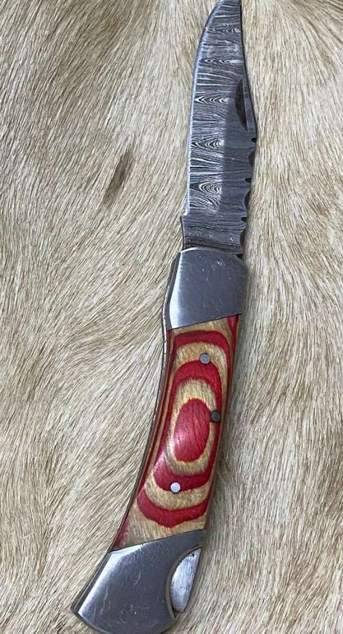 Damascus Knife - Folding