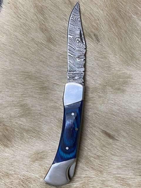 Damascus Knife - Folding