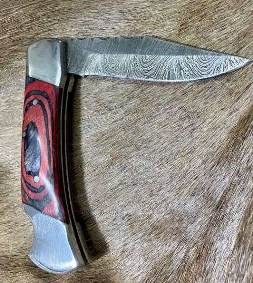 Damascus Knife - Folding