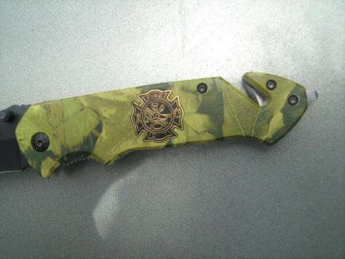 3-IN-1 RESCUE knife  Fire Dept Camo handle
