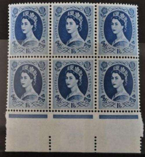 GREAT BRITAIN QUEEN ELIZABETH II - 1/6 BLOCK OF STAMPS - L/H/M
