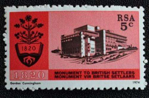 SA 1974 - INAUGURATION OF THE BRITISH SETTLERS MONUMENT - MINT