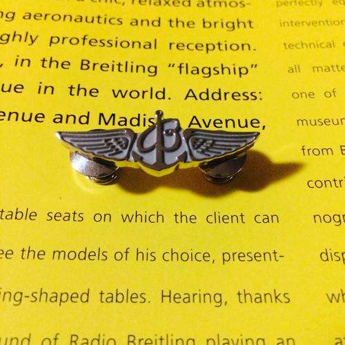 Breitling logo pin badge & Baselworld 2012 Breitling Security clearance badge*****free postage