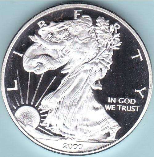 !!!FREE SHIPPING!!! Liberty Walk 2000 1Troy oz Silver Clad Coin