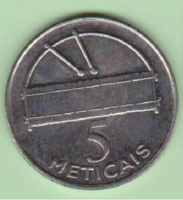 Mosambique 5 Meticais Coins
