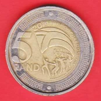 S.A. 20 Years of freedom R5 Coin