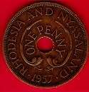 Rhodesia And Nyasaland 1Penny 1957