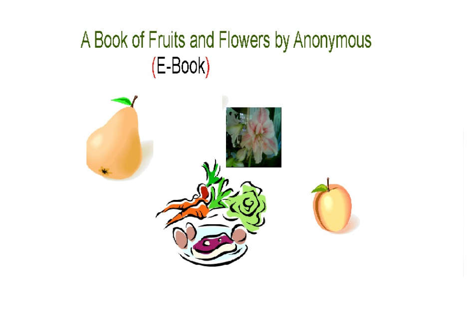 A Book of Fruits and Flowers
