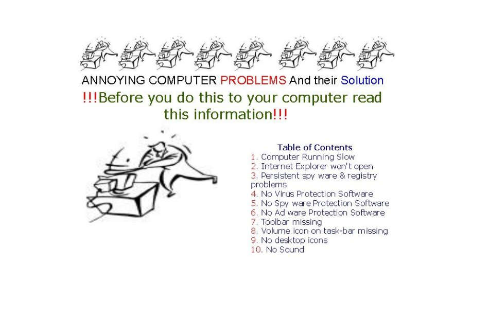 ANNOYING COMPUTER PROBLEMS And their Solution