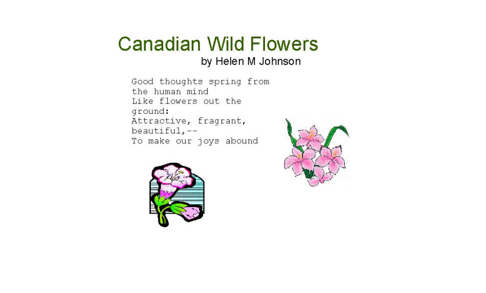 Canadian Wild Flowers