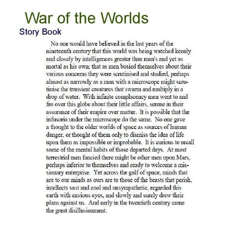 War of the worlds